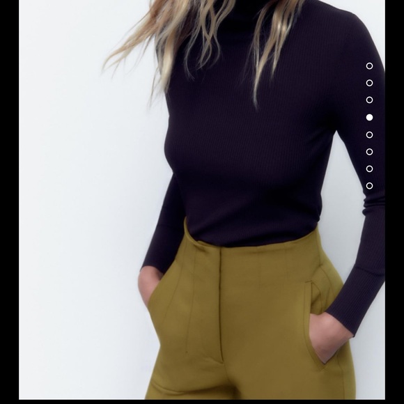 NWT Zara High Waisted Pants - Oil - Picture 6 of 8